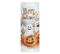 The Evil Yellow Pumpkin on Halloween Travel Yoga Mat plegable para gimnasio en casa impreso, antideslizante, toalla para esterilla de yoga con bolsa para llevar tapete para ejercicio 71 x 26 pulgadas