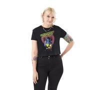 The Exorcist Camiseta corta negra con gráfico para mujer, camiseta de manga corta You Possess My Heart, mercancía de película de terror, ombliguera clásica de culto, ropa de moda gótica, ropa de