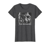 The Exorcist Regan Approach Face Camiseta, Mujer, Jaspeado Oscuro, S