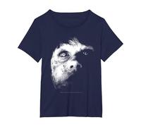 The Exorcist Regan Demon Face Camiseta, Mujer Tallas Grandes, Azul Marino, 2XL Grande