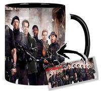 The Expendables 2 Sylvester Stallone Jason Statham Chuck Norris Taza Interior y Asa Negra Ceramica Mug
