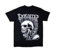 The Exploited Mohican Skull Hombre Camiseta Negro M 100% algodón Regular