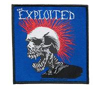 The Exploited Parche de calavera Mohican tejido y licenciado.
