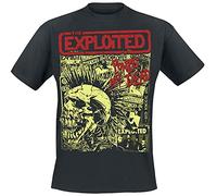 The Exploited Punks Not Dead Hombre Camiseta Negro XXL, 100% algodón, Regular