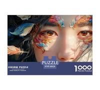 The Face of A Beautiful Girl 1000 Stück Premium-Karton Puzzle Beautiful Face Lebendige Bilder Familienspiel Puzzles Für Erwachsene Und Kinder 38x26cm/1000pcs