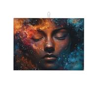 The Face of an Ice and Fire Girl - Tapete grande de microfibra para escurrir platos, reutilizable, lavable, para accesorios de cocina, 18 x 24 pulgadas