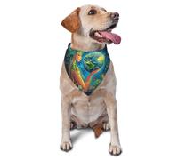 The Fairy Flower Girl Holds The Planet - Bufanda triangular para mascotas con estampado gráfico para perros y gatos, bandana ajustable para mascotas y sesiones de fotos