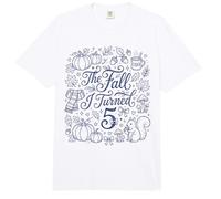 The Fall I Turned 5, Lindo cumpleaños otoñal Comfort Colors Adult Heavyweight T-Shirt