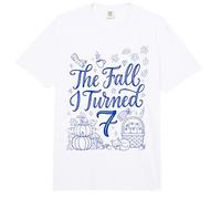 The Fall I Turned 7 Lindo Otoño, 7º cumpleaños Comfort Colors Adult Heavyweight T-Shirt
