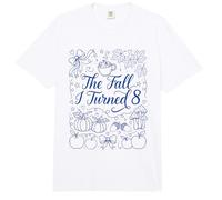 The Fall I Turned 8 Lindo Otoño 8 Cumpleaños Comfort Colors Adult Heavyweight T-Shirt