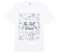 The Fall I Turned 9 Estética Cumpleaños de otoño Comfort Colors Adult Heavyweight T-Shirt