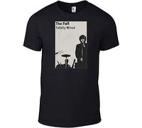 The Fall/Mark E Smith Mens T-Shirts Totally Wired CD Single Vinyl Image Band tee Black Size XXL