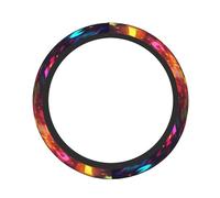 The Falling Numbers And Letters - Funda elástica universal para volante de coche, antideslizante, elástica, transpirable, de goma suave, de 38 cm