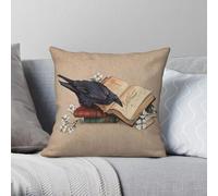 The Familiar Crown - Funda de almohada de poliéster y lino y terciopelo, con cremallera, decoración de almohada