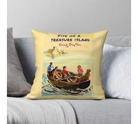 The Famous Five by Enid Blyton - Funda de almohada de poliéster y lino y terciopelo, con cremallera, para sofá, sillón, funda de cojín