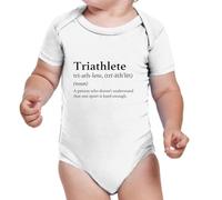 the Fan Tee Body de Bebe Deportes Triathlon 3 Disciplinas En 1. Ciclista, Ciclismo, Carrera, Corredor, Natacion, Nadador 009 9 Meses