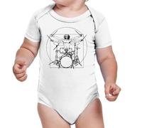 the Fan Tee Body de Bebe Musica Rock Rockeando en Tela Punk, Alternativo, Guitarra Eléctrica, La Batería, El Bajo, Metal 001 9 Meses