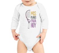 the Fan Tee Body Manga Larga de Bebe Deportes Tennis Regalo Divertido Tenista, Padelista, Deportistas, Pádel 012 6 Meses