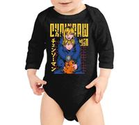 the Fan Tee Body Manga Larga de Bebe Dibujos Animados Chainsaw Man Anime Gore Denji, Sangre, Dientes de Acero, Pochita, Makima, AKI Hayakawa 007 18 Meses