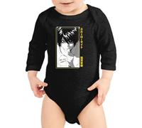 the Fan Tee Body Manga Larga de Bebe Dibujos Animados Death Note Juego psicológico,Poder del Cuaderno, la Justicia y la Mente Estratégica 001 6 Meses