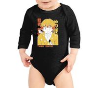 the Fan Tee Body Manga Larga de Bebe Dibujos Animados Demon Cazadores de Demonios, técnicas de respiración, Silencio del Agua, Danza del Dios del Fuego 042 3 Meses