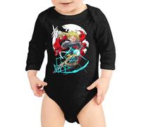 the Fan Tee Body Manga Larga de Bebe Dibujos Animados Metal Energía, Alquimia, Acero, Hermandad, Círculos Mágicos, Renacimiento, Fusión 001 6 Meses
