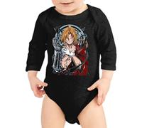 the Fan Tee Body Manga Larga de Bebe Dibujos Animados Metal Energía, Alquimia, Acero, Hermandad, Círculos Mágicos, Renacimiento, Fusión 005 9 Meses