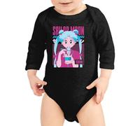 the Fan Tee Body Manga Larga de Bebe Dibujos Animados Sailor Moon El Poder de La Luna, Jupter, Marte, Venus,Retro 004 12 Meses