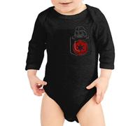 the Fan Tee Body Manga Larga de Bebe Divertidas Bolsillo Gracioso y Divertido, Humor, Terror, Risas, Video Juegos, Anime, Caricaturas Vader 008 18 Meses