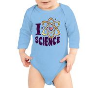 the Fan Tee Body Manga Larga de Bebe Educacion Fisica Ciencias, Átomo, Movimiento, Fuerza, Tiempo, Espacio, Energía y Masa. 004 12 Meses