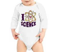 the Fan Tee Body Manga Larga de Bebe Educacion Fisica Ciencias, Átomo, Movimiento, Fuerza, Tiempo, Espacio, Energía y Masa. 004 12 Meses