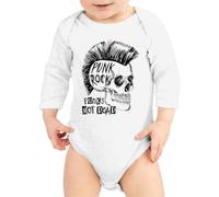 the Fan Tee Body Manga Larga de Bebe Musica Rock Rockeando en Tela Punk, Alternativo, Guitarra Eléctrica, La Batería, El Bajo, Metal 022 3 Meses