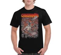 the Fan Tee Camiseta de Adulto de Hombre Dibujos Animados Chainsaw Man Anime Gore Denji, Sangre, Dientes de Acero, Pochita, Makima, AKI Hayakawa 032 S