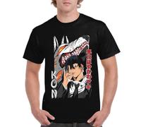 the Fan Tee Camiseta de Adulto de Hombre Dibujos Animados Chainsaw Man Anime Gore Denji, Sangre, Dientes de Acero, Pochita, Makima, AKI Hayakawa 002 XL