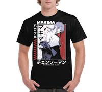 the Fan Tee Camiseta de Adulto de Hombre Dibujos Animados Chainsaw Man Anime Gore Denji, Sangre, Dientes de Acero, Pochita, Makima, AKI Hayakawa 034 S