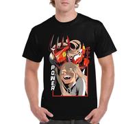 the Fan Tee Camiseta de Adulto de Hombre Dibujos Animados Chainsaw Man Anime Gore Denji, Sangre, Dientes de Acero, Pochita, Makima, AKI Hayakawa 001 L