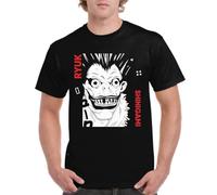the Fan Tee Camiseta de Adulto de Hombre Dibujos Animados Death Note Juego psicológico,Poder del Cuaderno, la Justicia y la Mente Estratégica 002 L