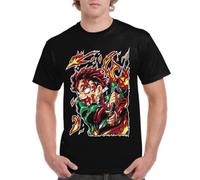 the Fan Tee Camiseta de Adulto de Hombre Dibujos Animados Demon Cazadores de Demonios, técnicas de respiración, Silencio del Agua, Danza del Dios del Fuego 013 L