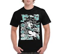 the Fan Tee Camiseta de Adulto de Hombre Dibujos Animados Demon Cazadores de Demonios, técnicas de respiración, Silencio del Agua, Danza del Dios del Fuego 012 L