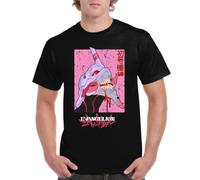 the Fan Tee Camiseta de Adulto de Hombre Dibujos Animados Evangelion Ángeles del Acero, Proyecto Génesis, Robot Mecha, Futuro, Tokio 009 3XL