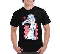 the Fan Tee Camiseta de Adulto de Hombre Dibujos Animados Evangelion Ángeles del Acero, Proyecto Génesis, Robot Mecha, Futuro, Tokio 003 M