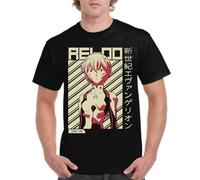 the Fan Tee Camiseta de Adulto de Hombre Dibujos Animados Evangelion Ángeles del Acero, Proyecto Génesis, Robot Mecha, Futuro, Tokio 007 M
