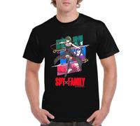 the Fan Tee Camiseta de Adulto de Hombre Dibujos Animados Family El Espía Legendario, La Esposa, La Hija Telépata, El Perro Bond 011 XXL