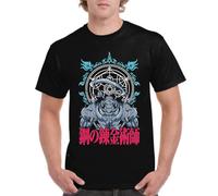 the Fan Tee Camiseta de Adulto de Hombre Dibujos Animados Metal Energía, Alquimia, Acero, Hermandad, Círculos Mágicos, Renacimiento, Fusión 002 L