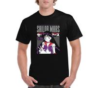 the Fan Tee Camiseta de Adulto de Hombre Dibujos Animados Sailor Moon El Poder de La Luna, Jupter, Marte, Venus,Retro 002 4XL