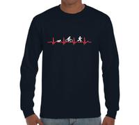 the Fan Tee Camiseta de Adulto de Manga Larga de Hombre Deportes Triathlon 3 Disciplinas En 1. Ciclista, Ciclismo, Carrera, Corredor, Natacion, Nadador 004 M