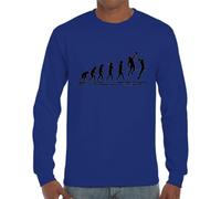 the Fan Tee Camiseta de Adulto de Manga Larga de Hombre Deportes Volleyball Divertido Juego, Red, Deporte, volibolista, Balón, Remate, voleibolista 002 3XL