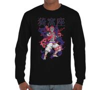 the Fan Tee Camiseta de Adulto de Manga Larga de Hombre Dibujos Animados Demon Cazadores de Demonios, técnicas de respiración, Silencio del Agua, Danza del Dios del Fuego 006 S