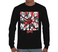 the Fan Tee Camiseta de Adulto de Manga Larga de Hombre Dibujos Animados Demon Cazadores de Demonios, técnicas de respiración, Silencio del Agua, Danza del Dios del Fuego 019 XXL
