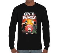 the Fan Tee Camiseta de Adulto de Manga Larga de Hombre Dibujos Animados Family El Espía Legendario, La Esposa, La Hija Telépata, El Perro Bond 009 S